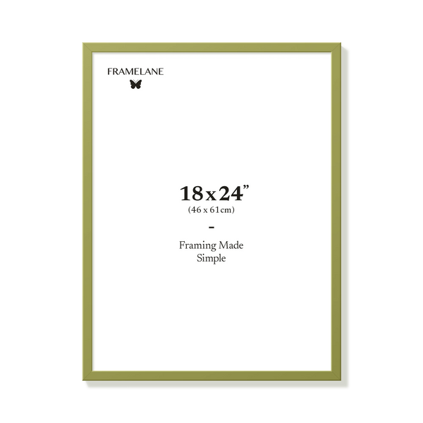 Khaki green picture frame 18x24 in, front view