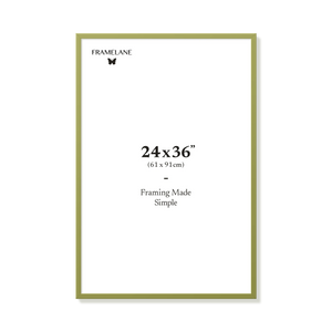 Khaki green picture frame 24x36 in, front view