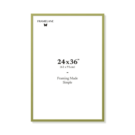 Khaki green picture frame 24x36 in, front view
