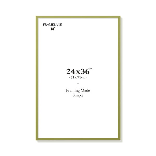 Khaki green picture frame 24x36 in, front view