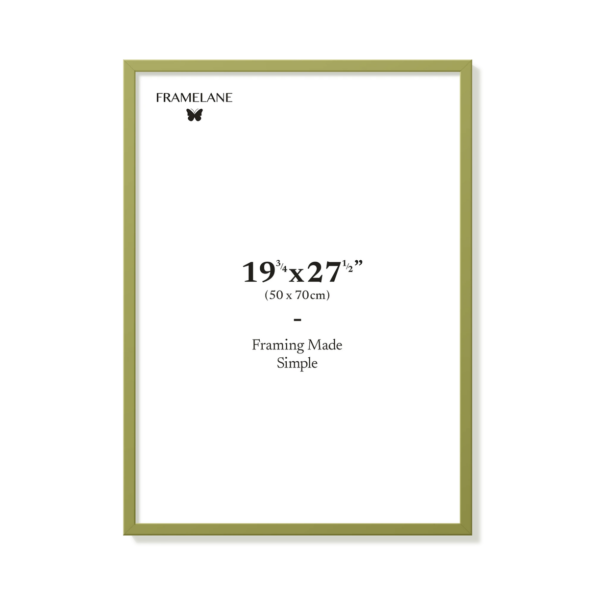 Khaki green picture frame 50x70 cm, front view