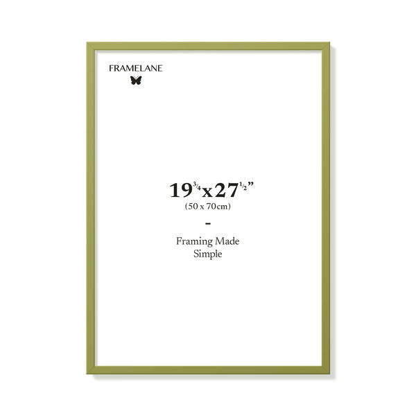 Khaki green picture frame 50x70 cm, front view