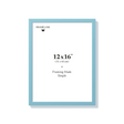 Light blue picture frame 12x16 in, front view