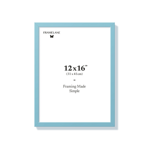 Light blue picture frame 12x16 in, front view