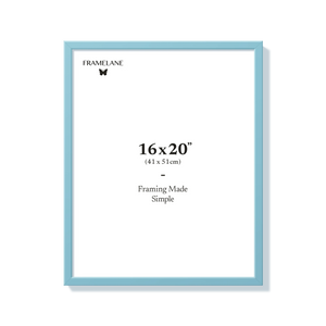 Light blue picture frame 16x20 in, front view