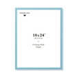 Light blue picture frame 18x24 in, front view