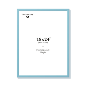 Light blue picture frame 18x24 in, front view