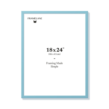 Light blue picture frame 18x24 in, front view