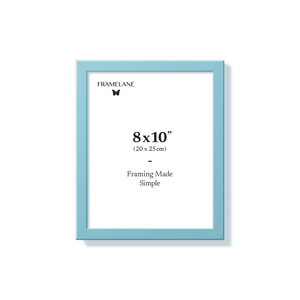Light blue picture frame 8x10 in, front view