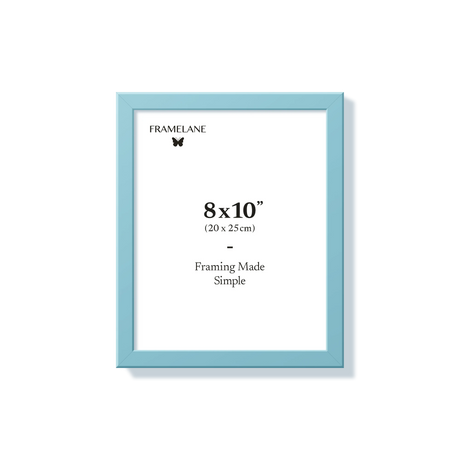 Light blue picture frame 8x10 in, front view
