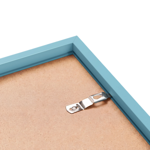 Light blue frame back corner showing hardware