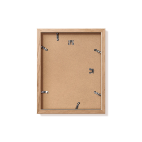 Back of natural oak 11x14 in frame with hanging hardware