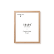 Natural oak picture frame 11x14 in, front view