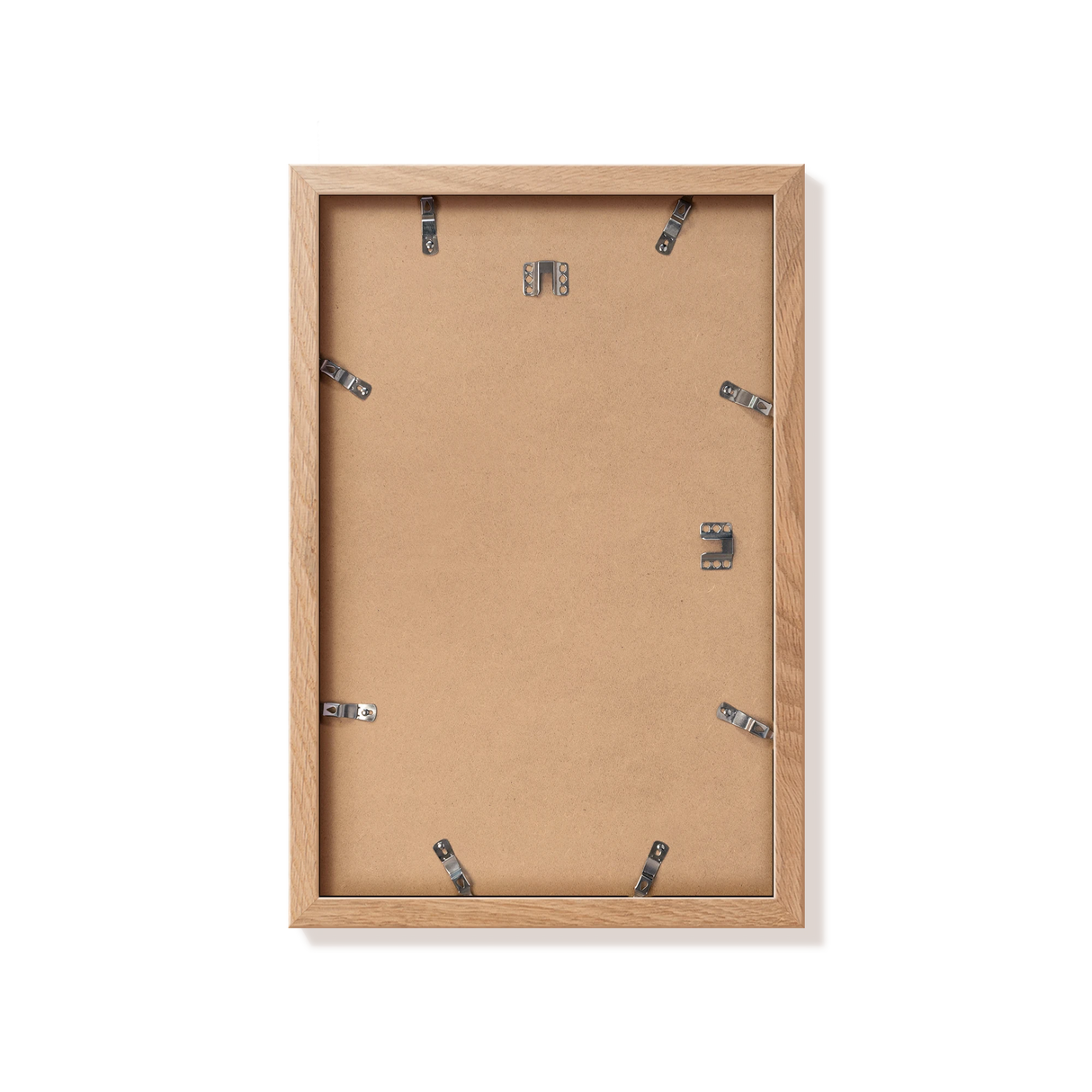 Back of natural oak 11x17 in frame with hanging hardware
