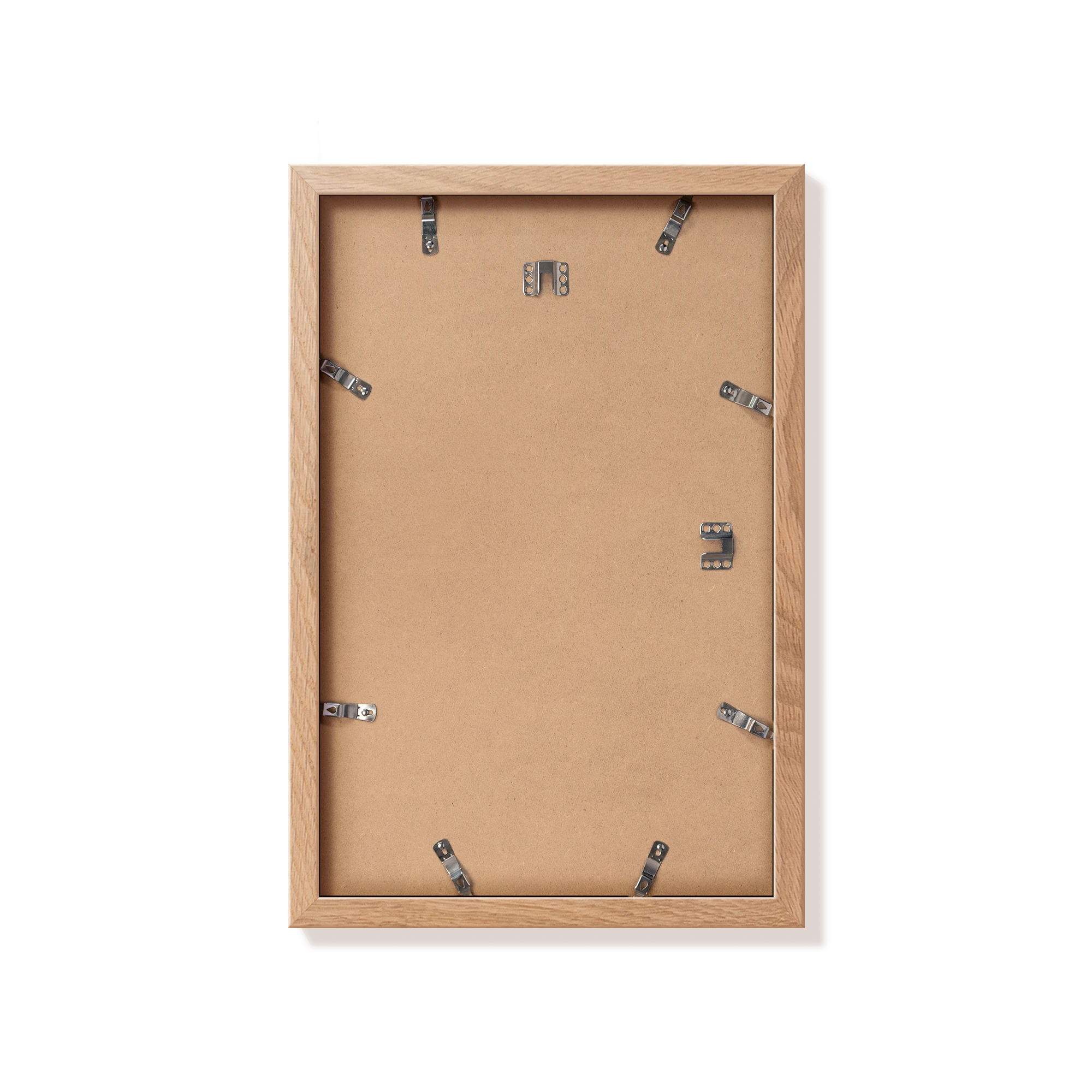 Back of natural oak 11x17 in frame with hanging hardware