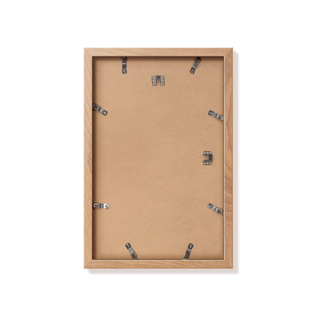 Back of natural oak 11x17 in frame with hanging hardware