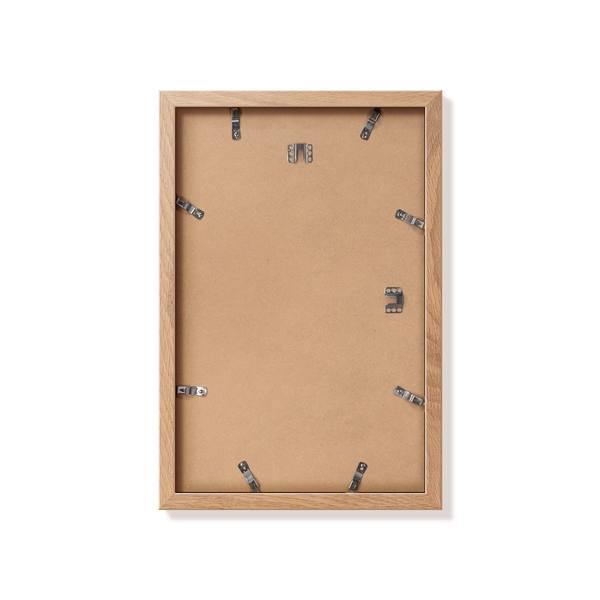 Back of natural oak 11x17 in frame with hanging hardware