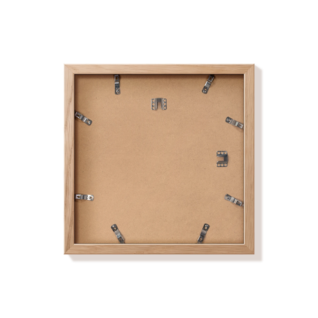 Back of natural oak 12x12 in frame with hanging hardware