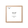 Natural oak picture frame 12x12 in, front view