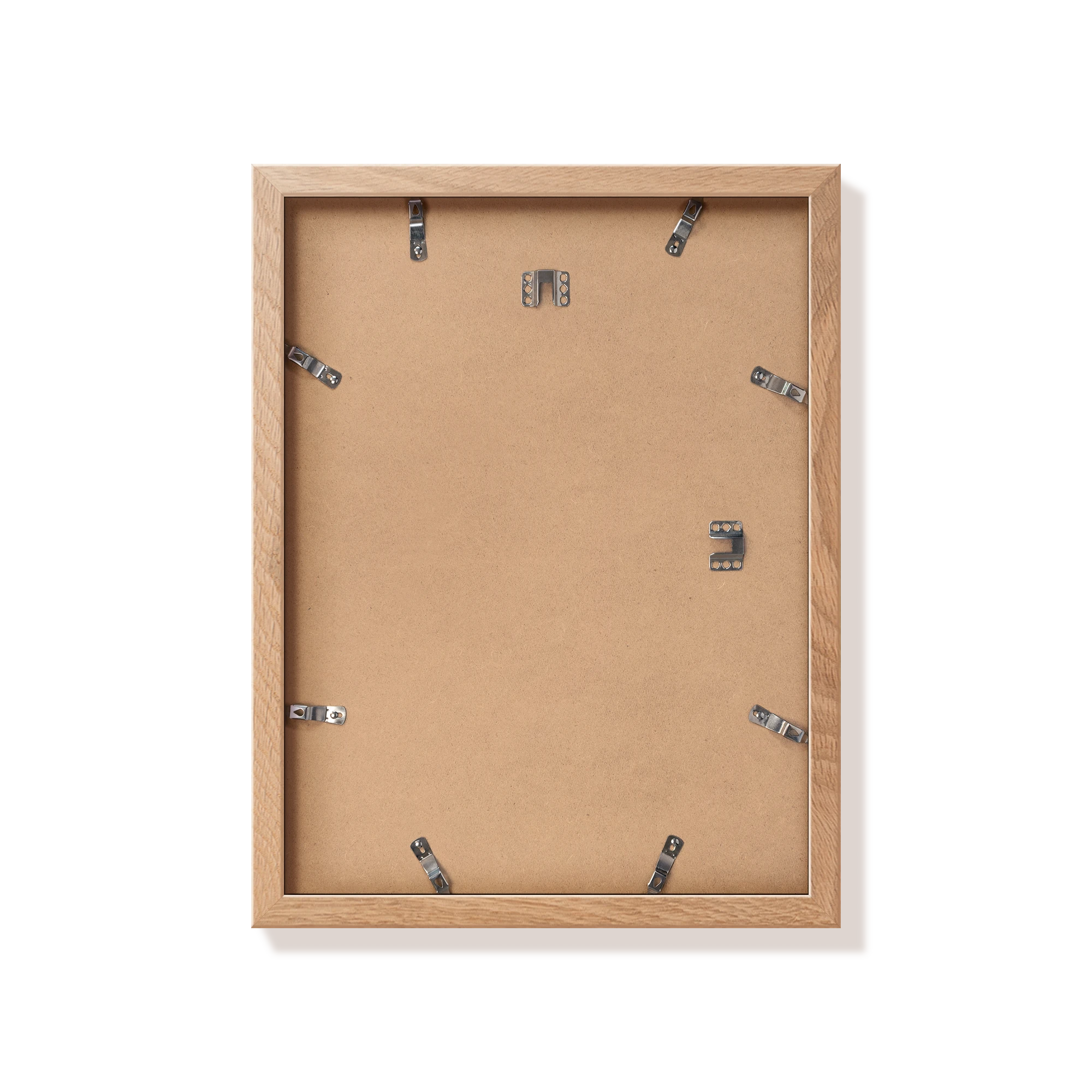 Back of natural oak 12x16 in frame with hanging hardware