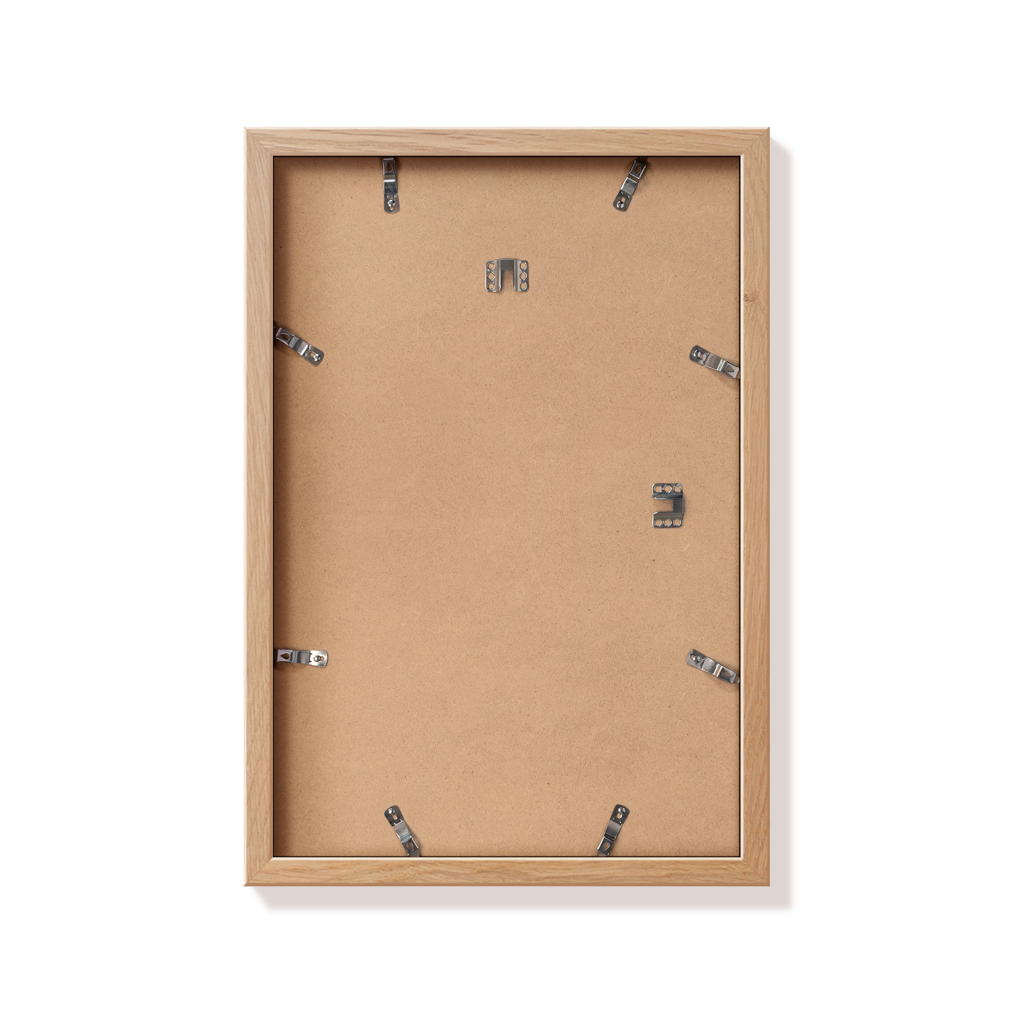 Back of natural oak 12x18 in frame with hanging hardware