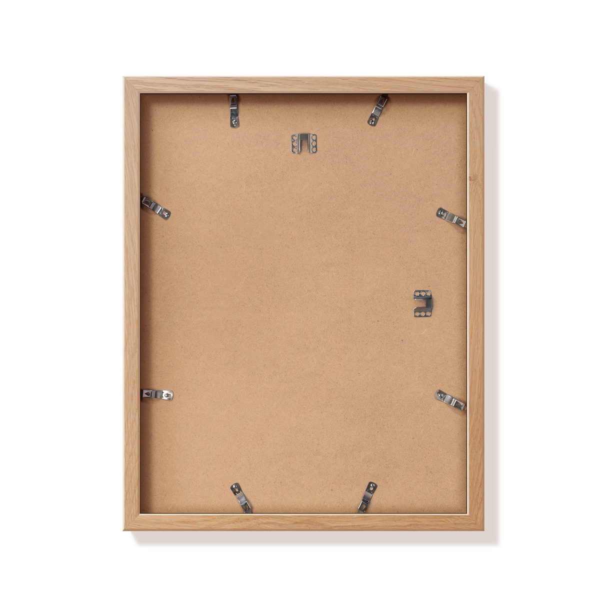 Back of natural oak 14x18 in frame with hanging hardware