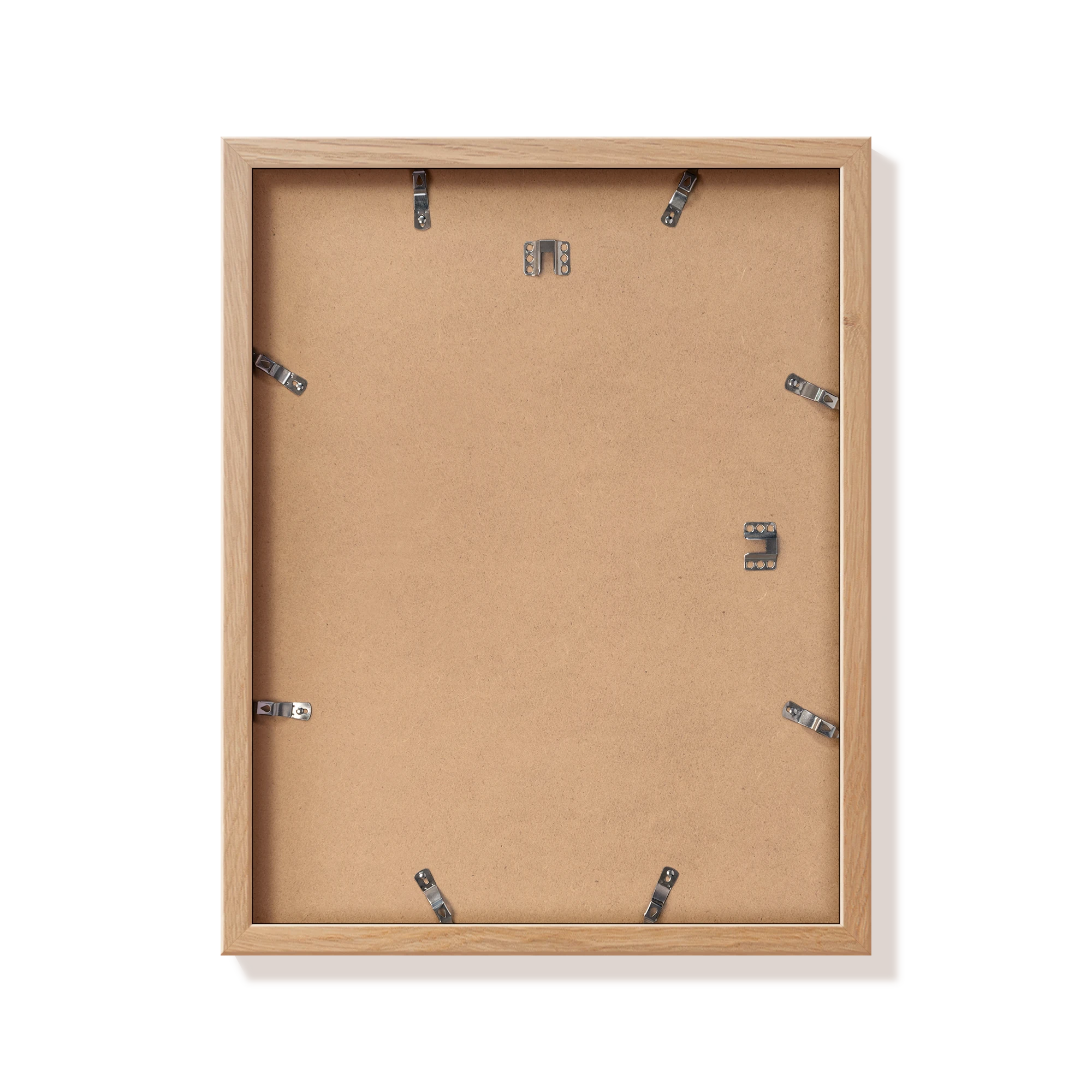 Back of natural oak 14x18 in frame with hanging hardware