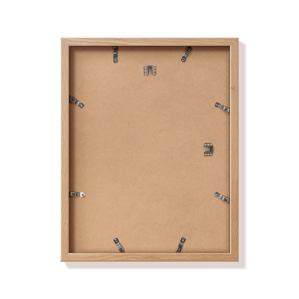 Back of natural oak 14x18 in frame with hanging hardware
