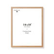 Natural oak picture frame 14x18 in, front view