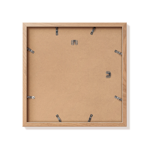 Back of natural oak 16x16 in frame with hanging hardware