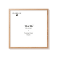 Natural oak picture frame 16x16 in, front view