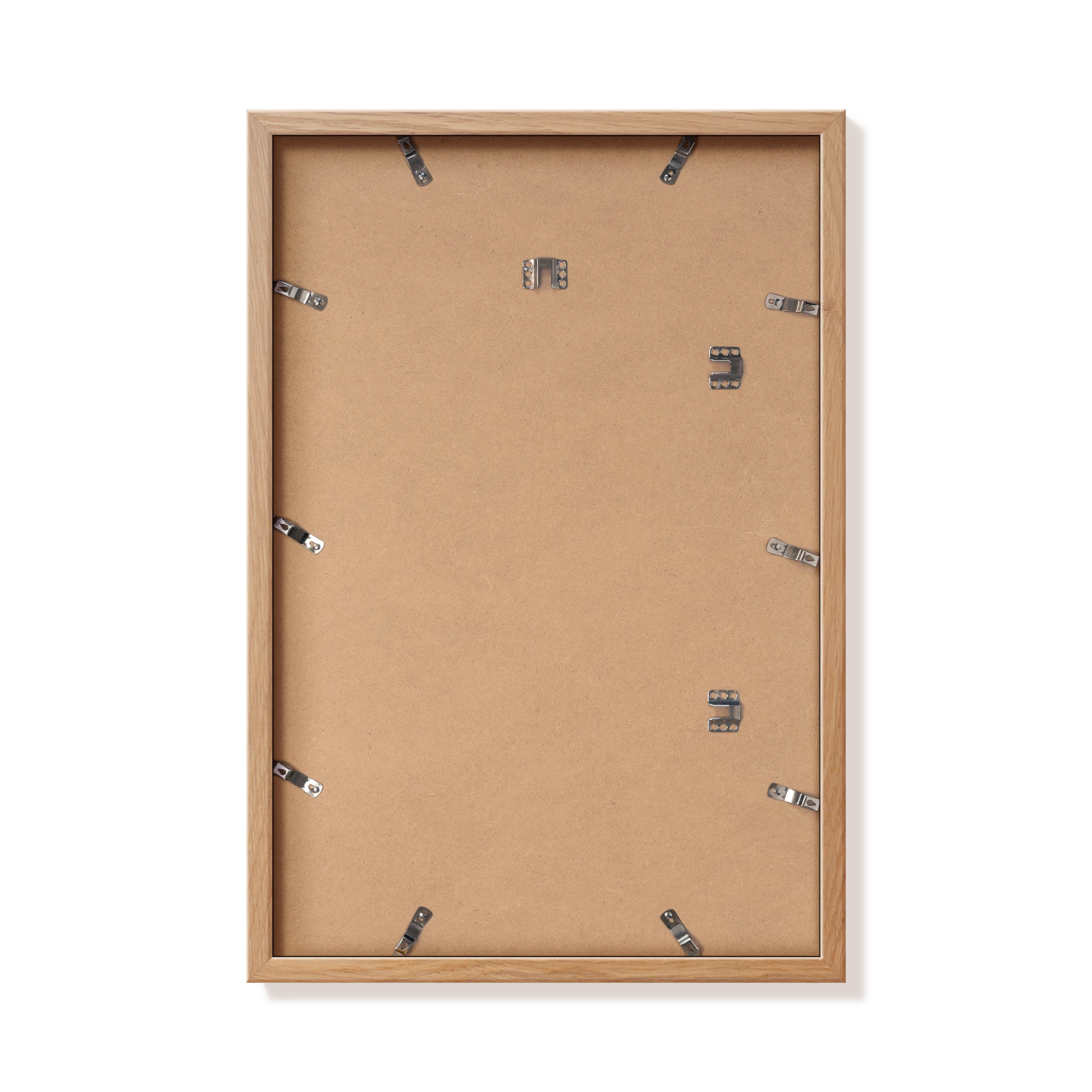 Back of natural oak 16x24 in frame with hanging hardware