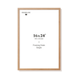 Natural oak picture frame 16x24 in, front view