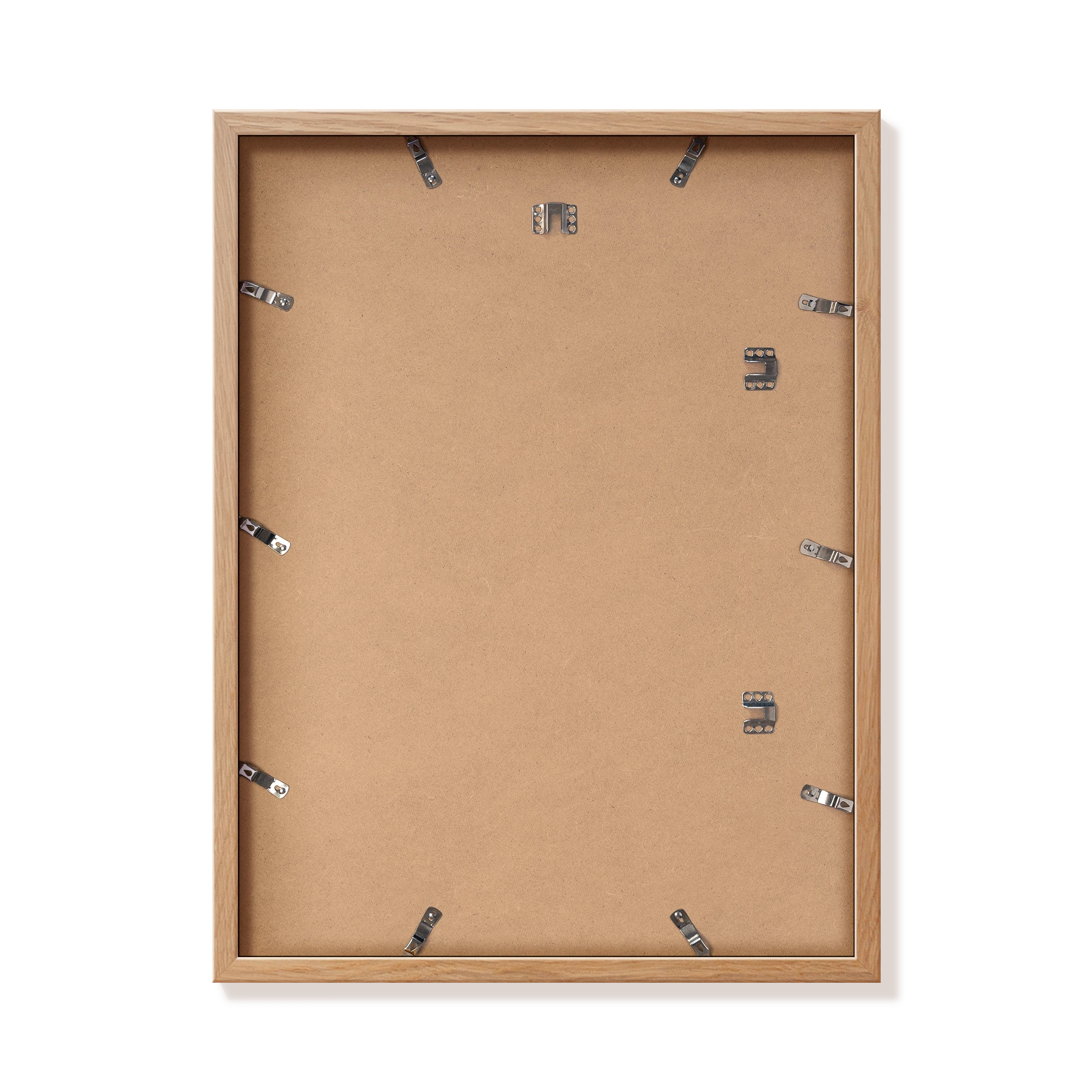Back of natural oak 18x24 in frame with hanging hardware
