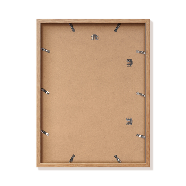 Back of natural oak 18x24 in frame with hanging hardware
