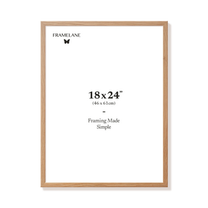 Natural oak picture frame 18x24 in, front view