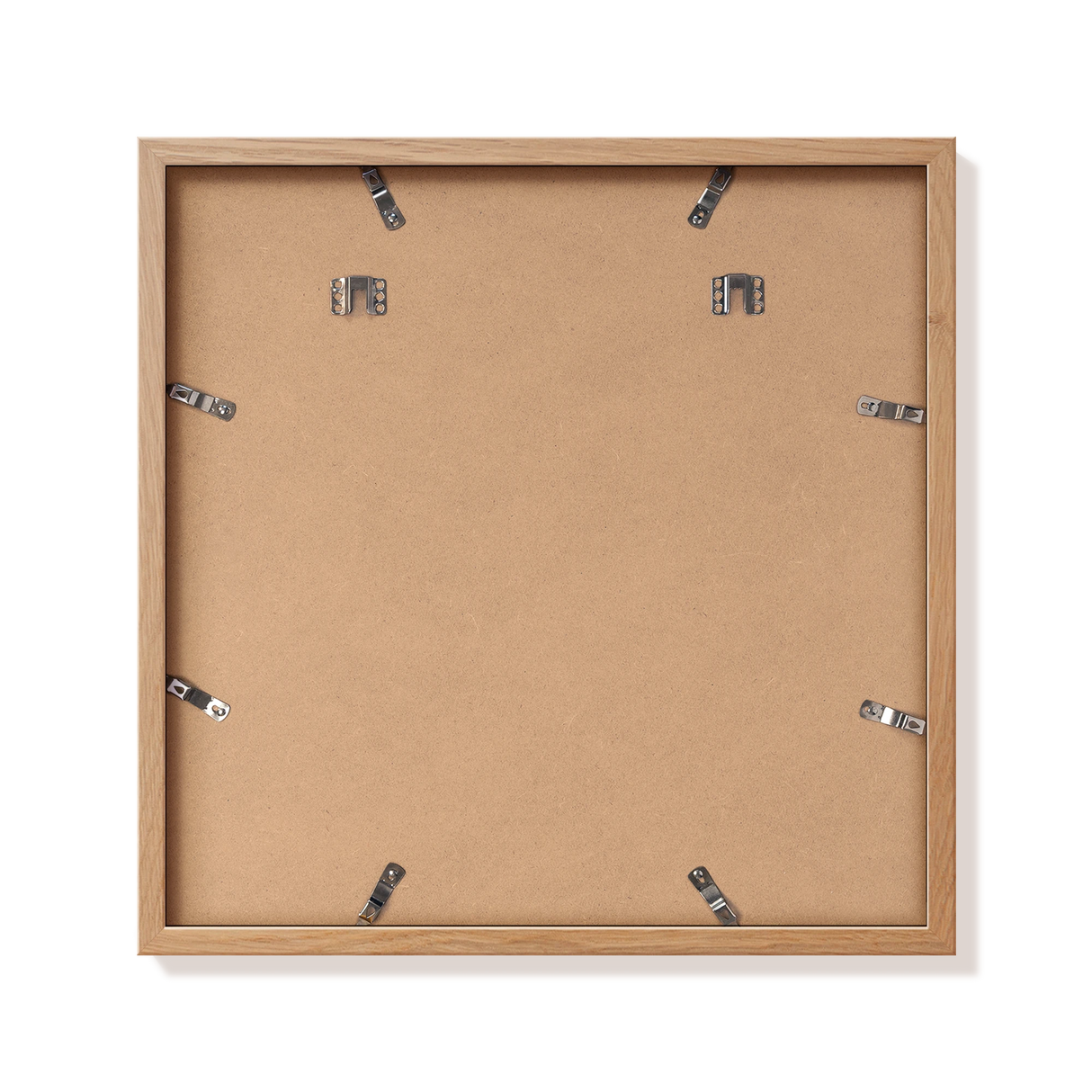 Back of natural oak 20x20 in frame with hanging hardware