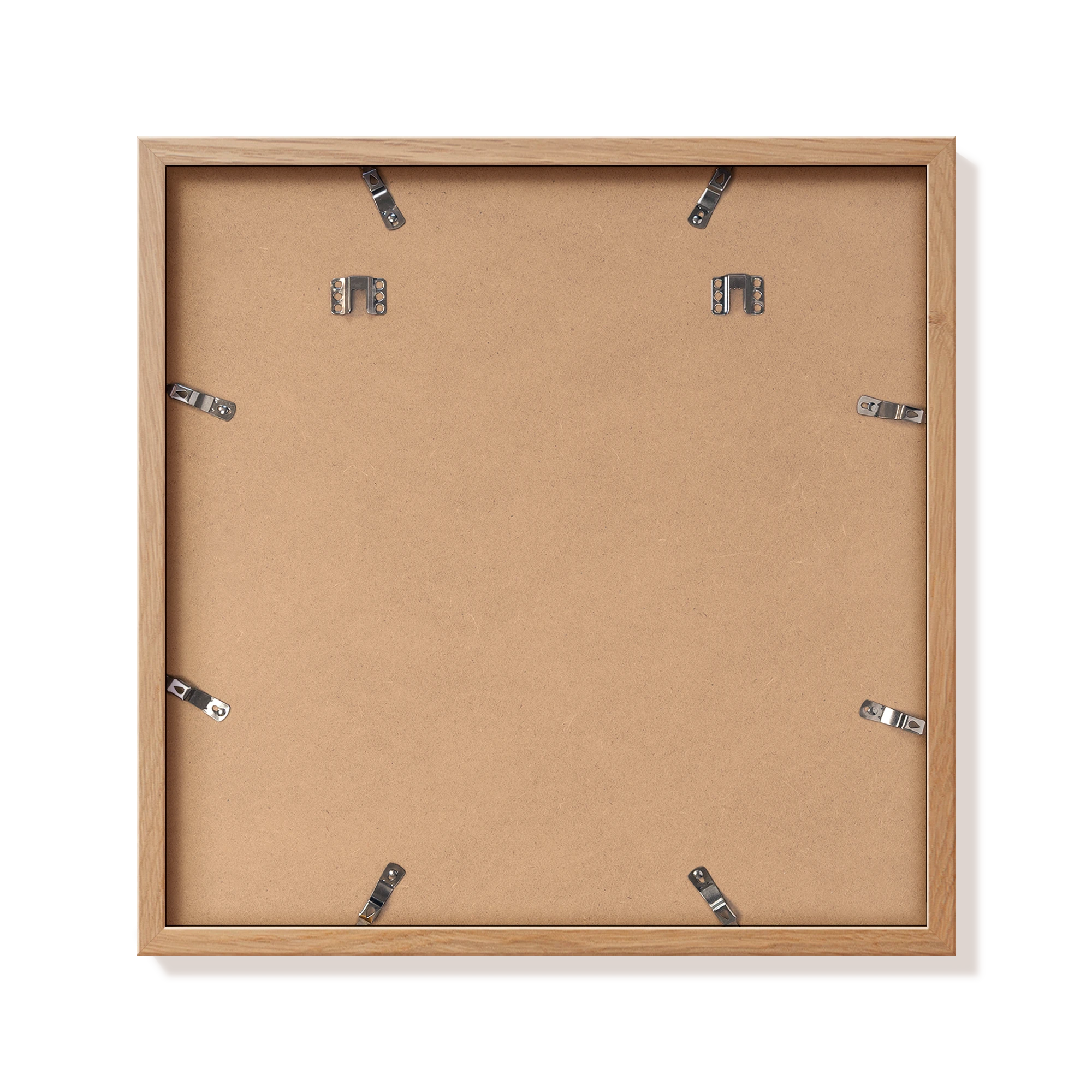 Back of natural oak 20x20 in frame with hanging hardware