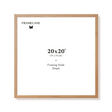 Natural oak picture frame 20x20 in, front view