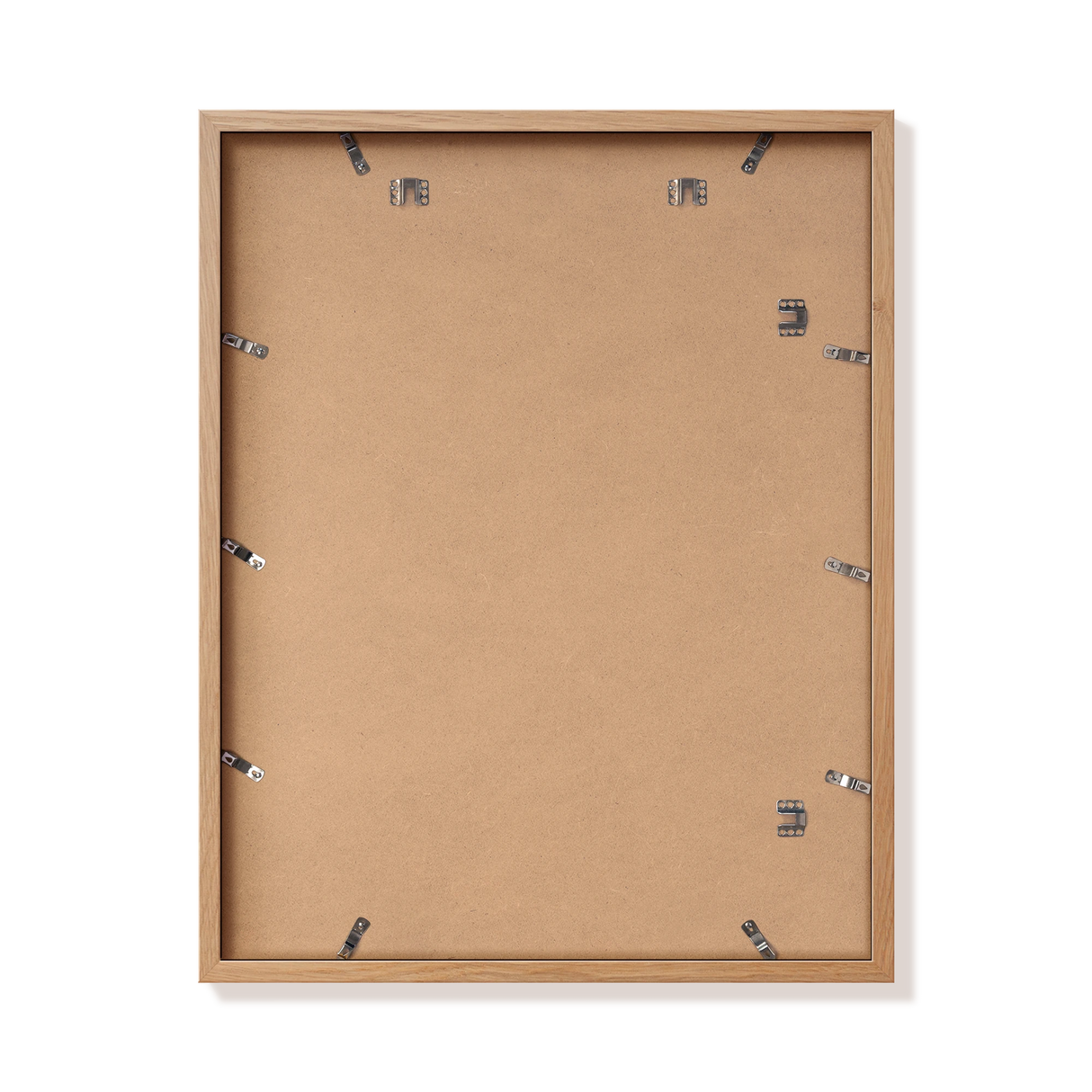 Back of natural oak 22x28 in frame with hanging hardware