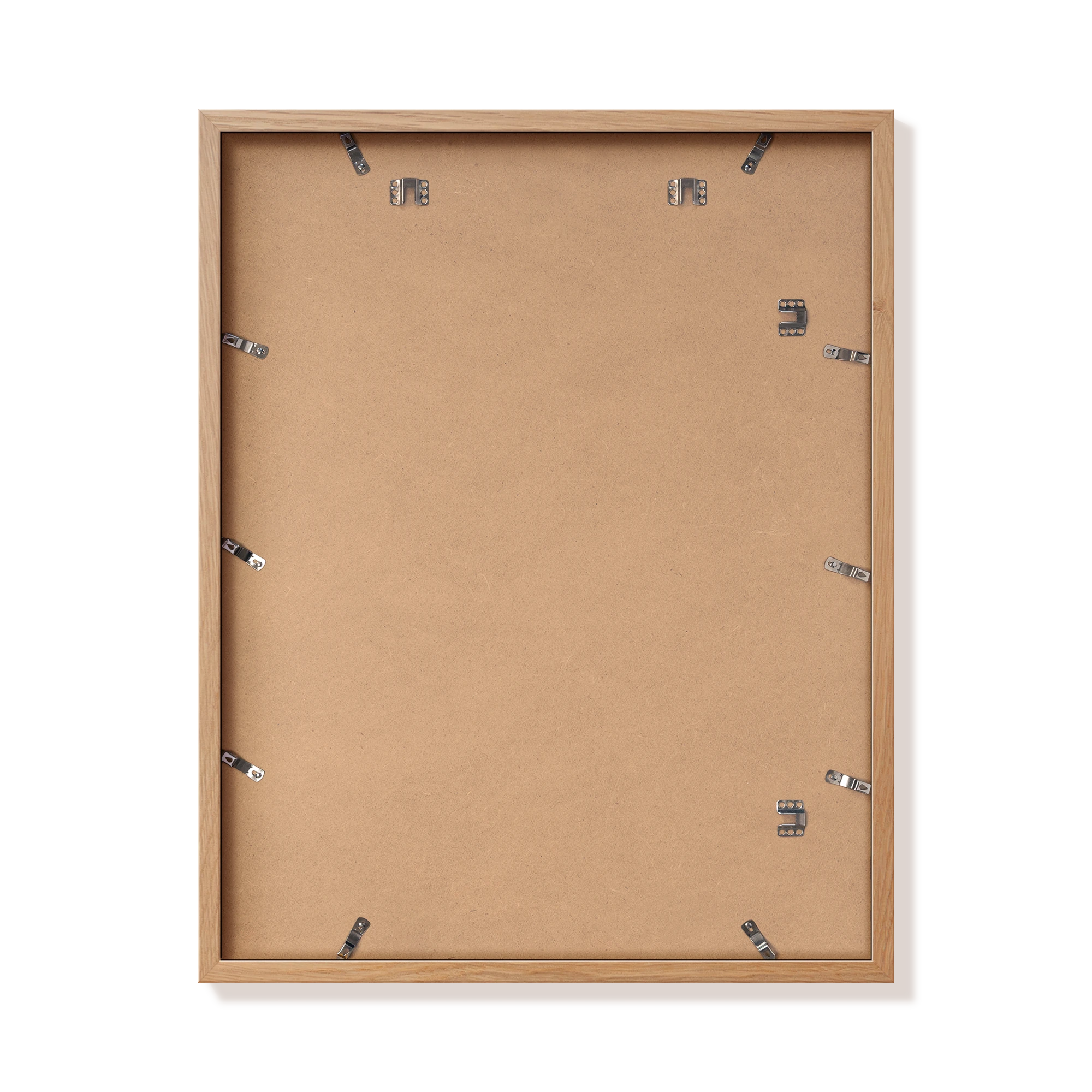 Back of natural oak 22x28 in frame with hanging hardware
