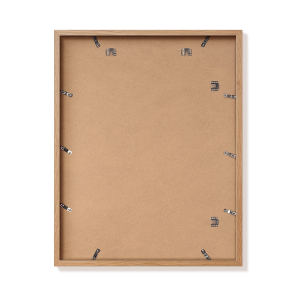 Back of natural oak 22x28 in frame with hanging hardware