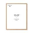 Natural oak picture frame 22x28 in, front view
