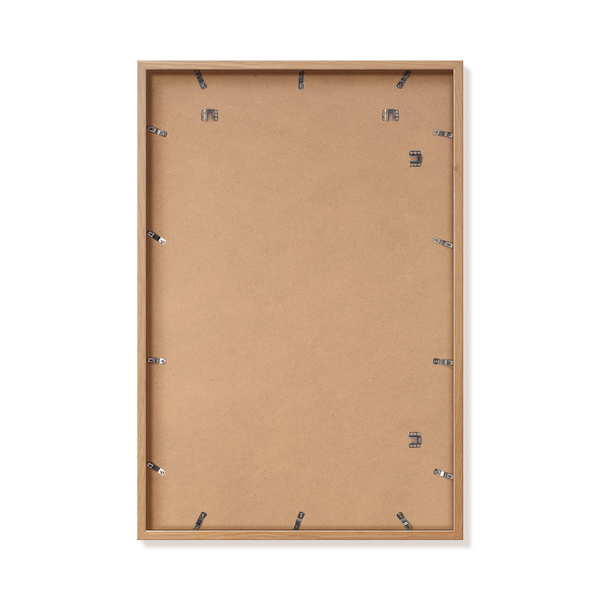 Back of natural oak 24x36 in frame with hanging hardware