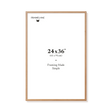 Natural oak picture frame 24x36 in, front view