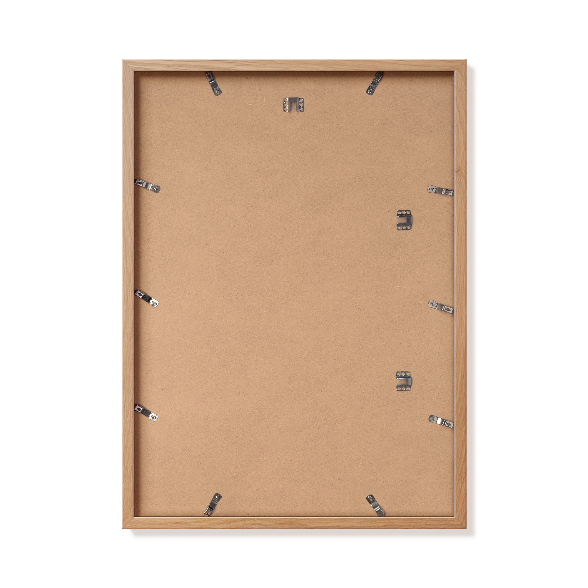Back of natural oak 50x70 cm frame with hanging hardware