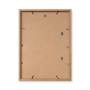 Back of natural oak 50x70 cm frame with hanging hardware