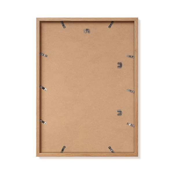 Back of natural oak 50x70 cm frame with hanging hardware