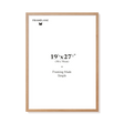 Natural oak picture frame 50x70 cm, front view