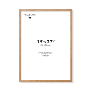 Natural oak picture frame 50x70 cm, front view